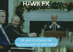 US Debt ceiling concerns build UK Inflation falls to 8.7%, Bank of England remains alert